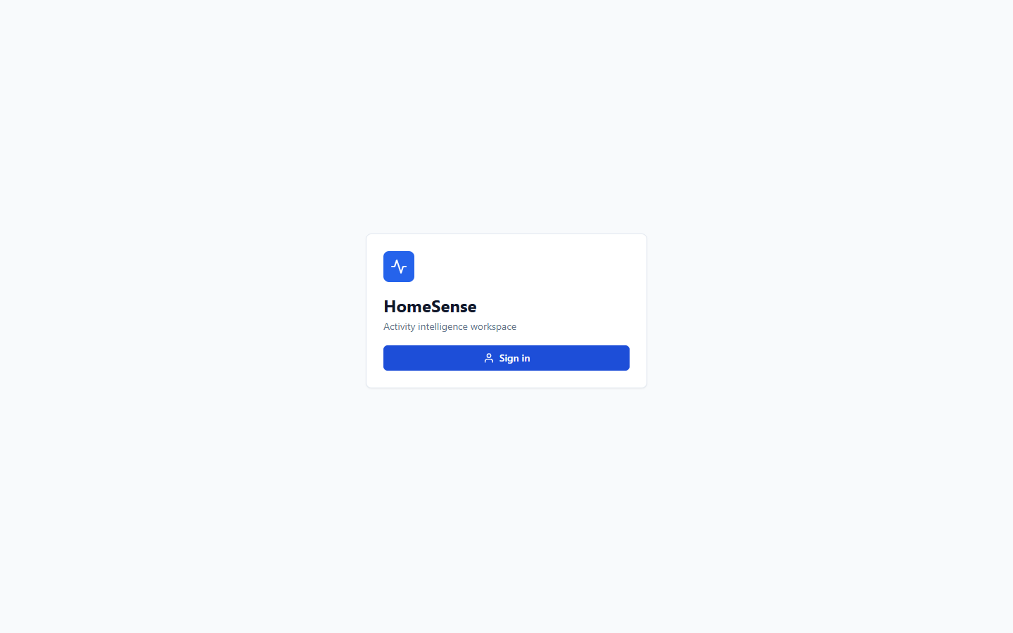 The sign-in page, which starts an OpenID Connect authorisation-code flow (PKCE).