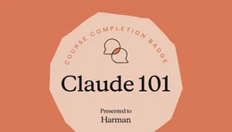 Claude 101 badge